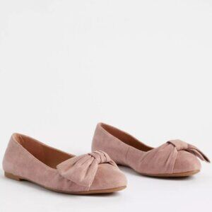 Torrid Blush Pointed Toe Bow Flat (6WW) -NWT